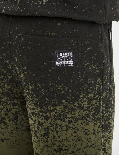 Short jogging droit à coulisse vert kaki homme