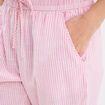 Pantalon cigarette coton élastiqué rose clair femme