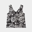 Blouse col en V bretelles larges noir femme