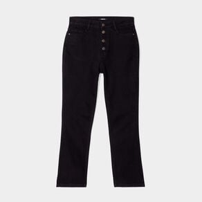 jeans droit boutonne liberto denim noir femme Jeans droit boutonné Liberto denim noir femme
