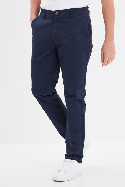 Pantalon chino bleu marine homme