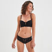 Boxer en dentelle noir femme