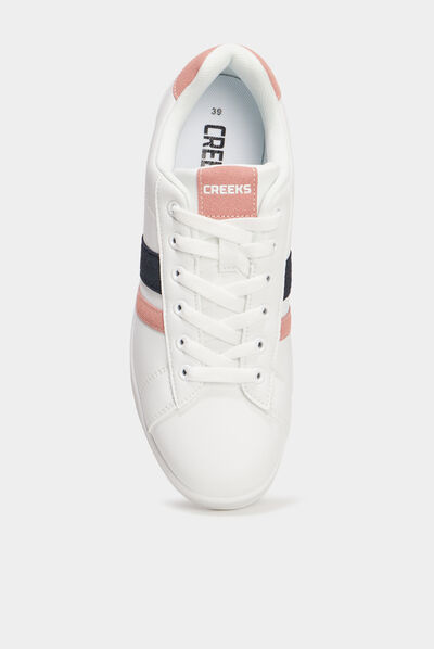 Tennis à lacets Creeks blanc femme