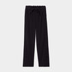 Pantalon large ceinturé noir femme