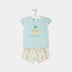 Ensemble t-shirt et short ecru bébé fille