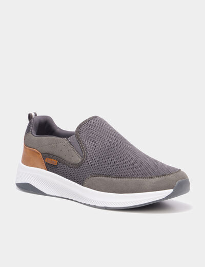 Baskets semelles &eacute;paisses gris homme