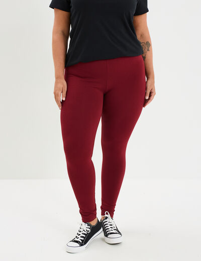 Legging bordeaux femme grande taille
