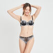 Soutien-gorge balconnet paddé noir femme