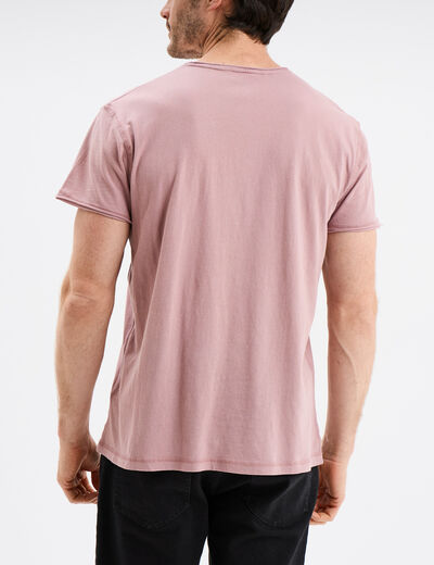T-shirt manches courtes coton parme homme
