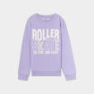 Sweat col rond manches longues mauve gar&ccedil;on