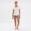 Ensemble pyjama short et t-shirt noir femme