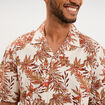 Chemise en coton manches courtes multicolore homme