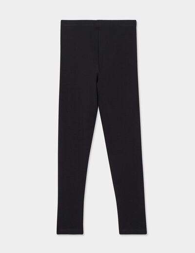 Legging en maille coton noir fille