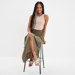 debardeur cotele encolure americaine sable femme Débardeur côtelé encolure américaine sable femme