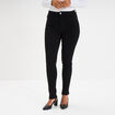 Jeans skinny taille haute denim noir femme