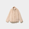 Veste fausse fourrure col montant beige femme grande taille