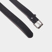 Ceinture &agrave; boucle carr&eacute;e noir homme