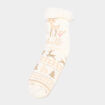 Chaussettes d'int&eacute;rieur doubl&eacute;es ivoire femme