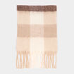 &Eacute;charpe &agrave; franges taupe femme