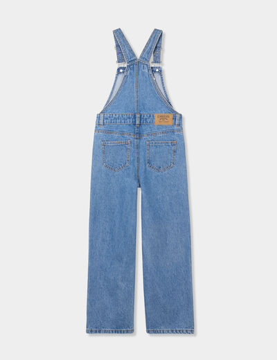 Salopette en jean coton Creeks denim double stone fille