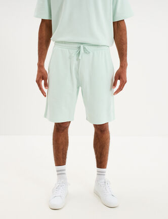 Short de jogging taille &eacute;lastiqu&eacute;e l&eacute;ger vert clair homme