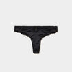 Tanga micro dentelle noir femme
