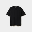 T-shirt col rond manches courtes coton noir homme