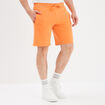 Short jogging molletonné droit orange corail homme