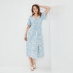 Robe longue droite Creeks blanc femme