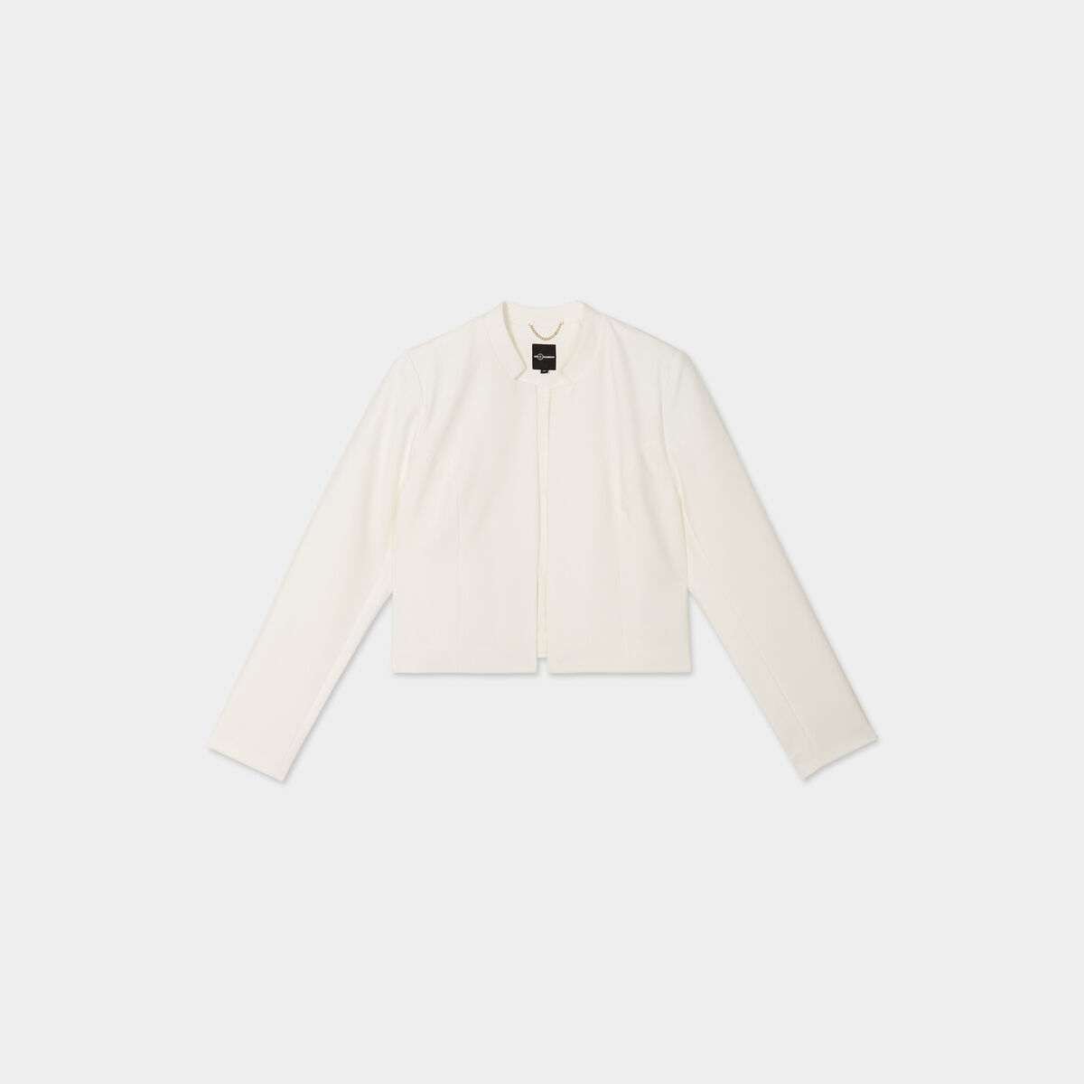 Veste doublée ajustée courte Mosquitos blanc femme