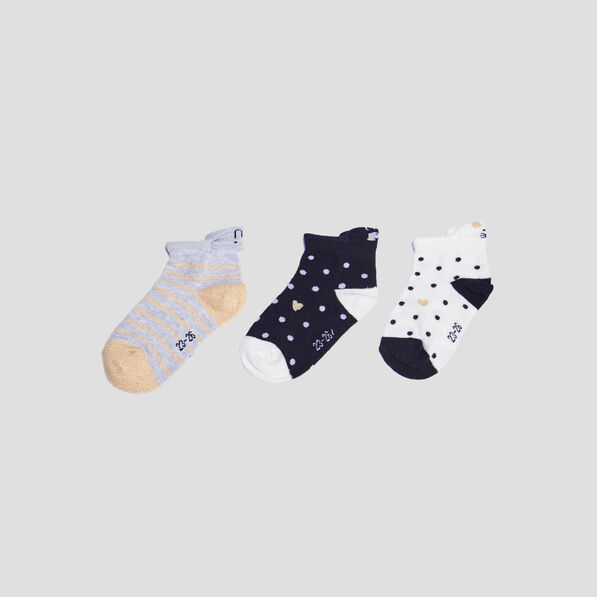 lot 3 paires socquettes ivoire fille Lot 3 paires socquettes ivoire fille
