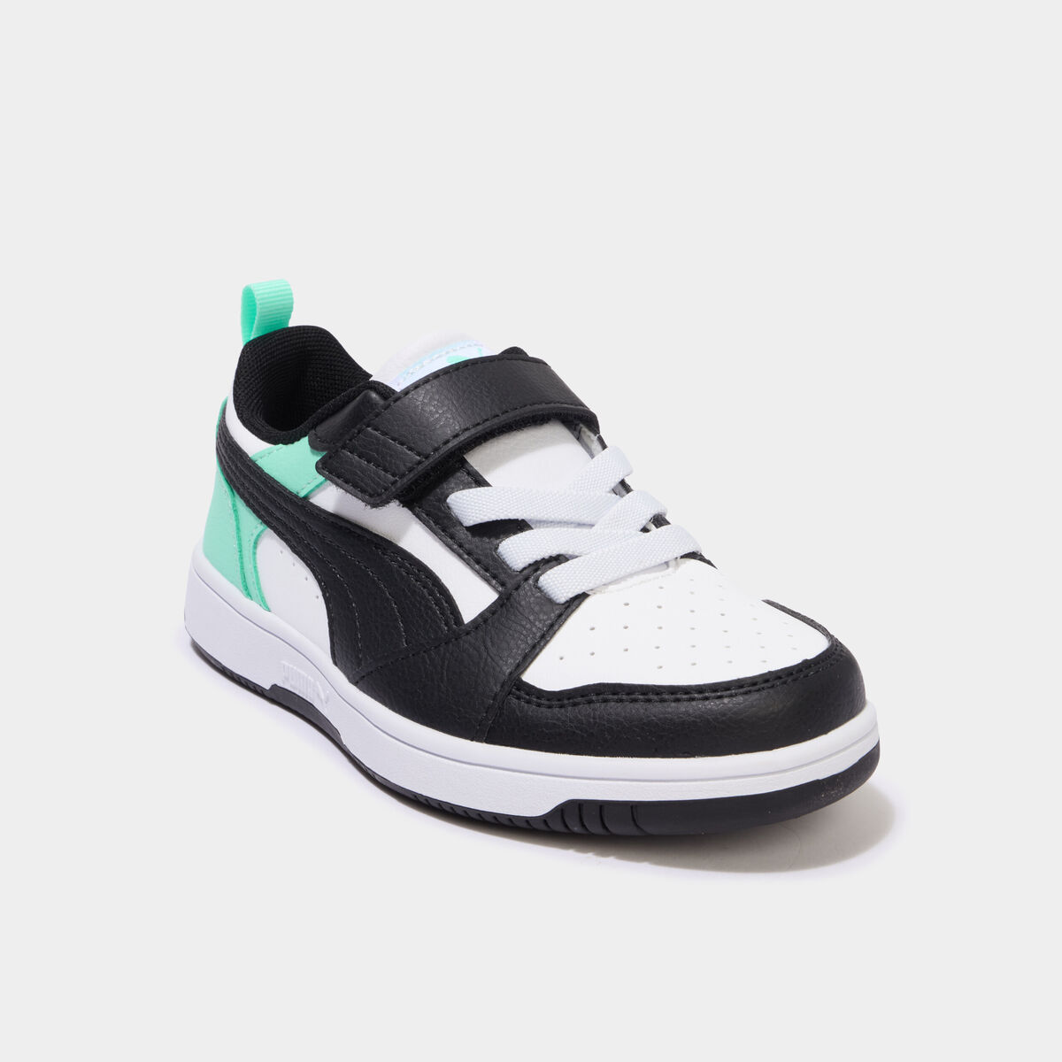Tennis scratchs &agrave; lacets Puma Rebound V6 vert clair fille
