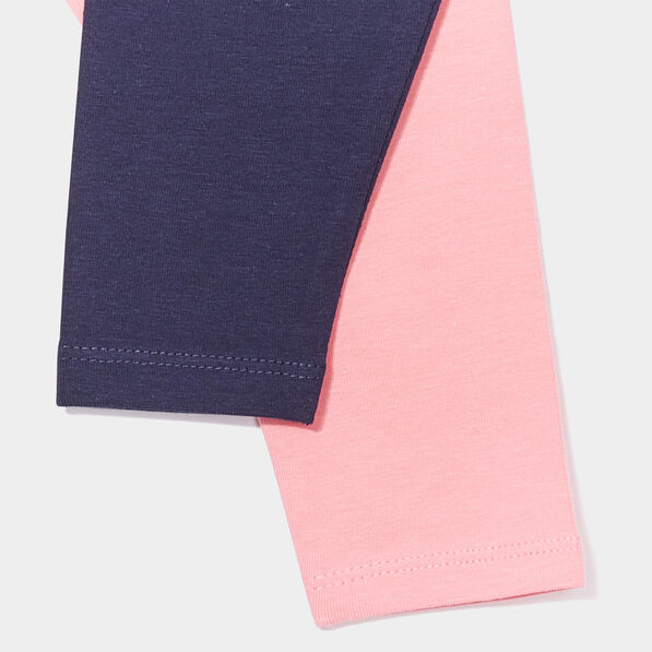 lot 2 leggings bleu marine bebef Lot 2 leggings bleu marine bébé fille