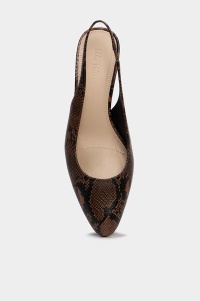 Escarpin slingback talon bloc femme multicolore femme
