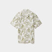 Chemise en coton manches courtes vert olive homme