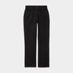 Jean droit &agrave; strass taille haute denim noir femme