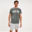 Ensemble pyjama short et t-shirt vert kaki homme