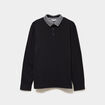Polo manches longues coton majoritaire noir homme