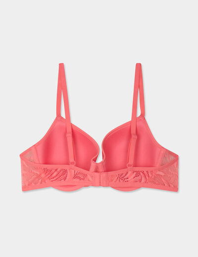 Lot 2 soutiens-gorge corbeille dentelle vieux rose femme