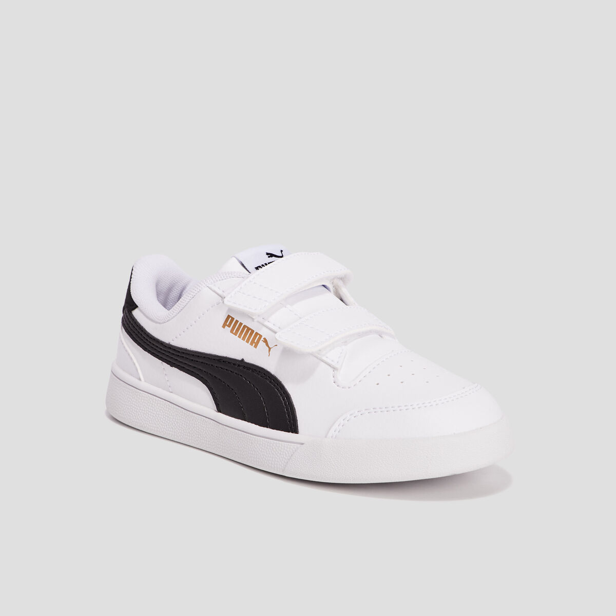 Tennis à scratchs Puma Shuffle blanc garçon