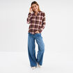 Chemise oversize manches longues rose femme