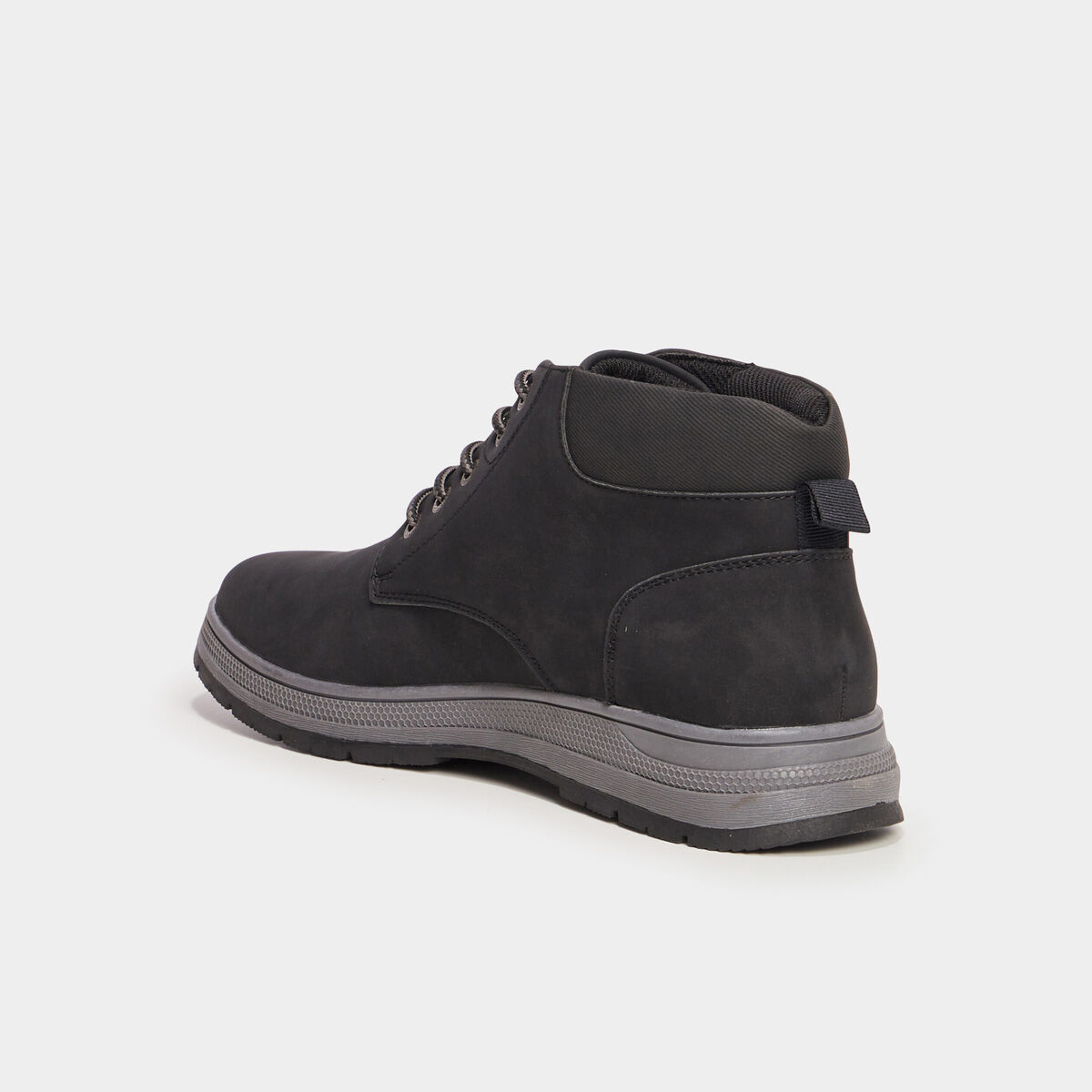 Baskets montantes &agrave; lacets noir homme