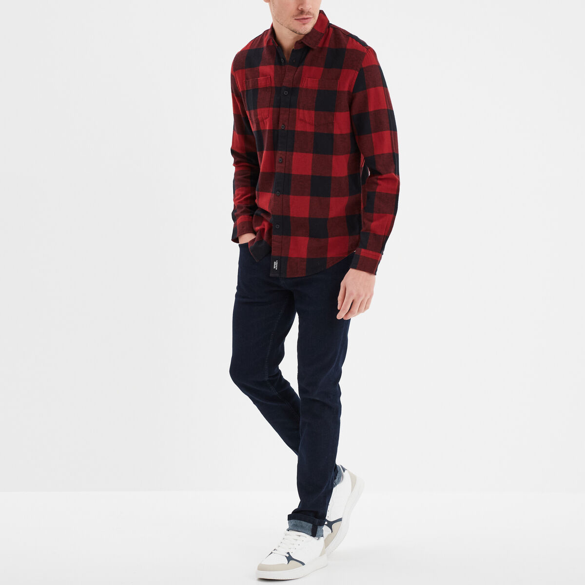 Jeans skinny 5 poches denim brut homme
