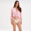 String coton majoritaire rose poudr&eacute;e femme
