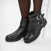 Bottines en cuir zippée Liberto noir femme