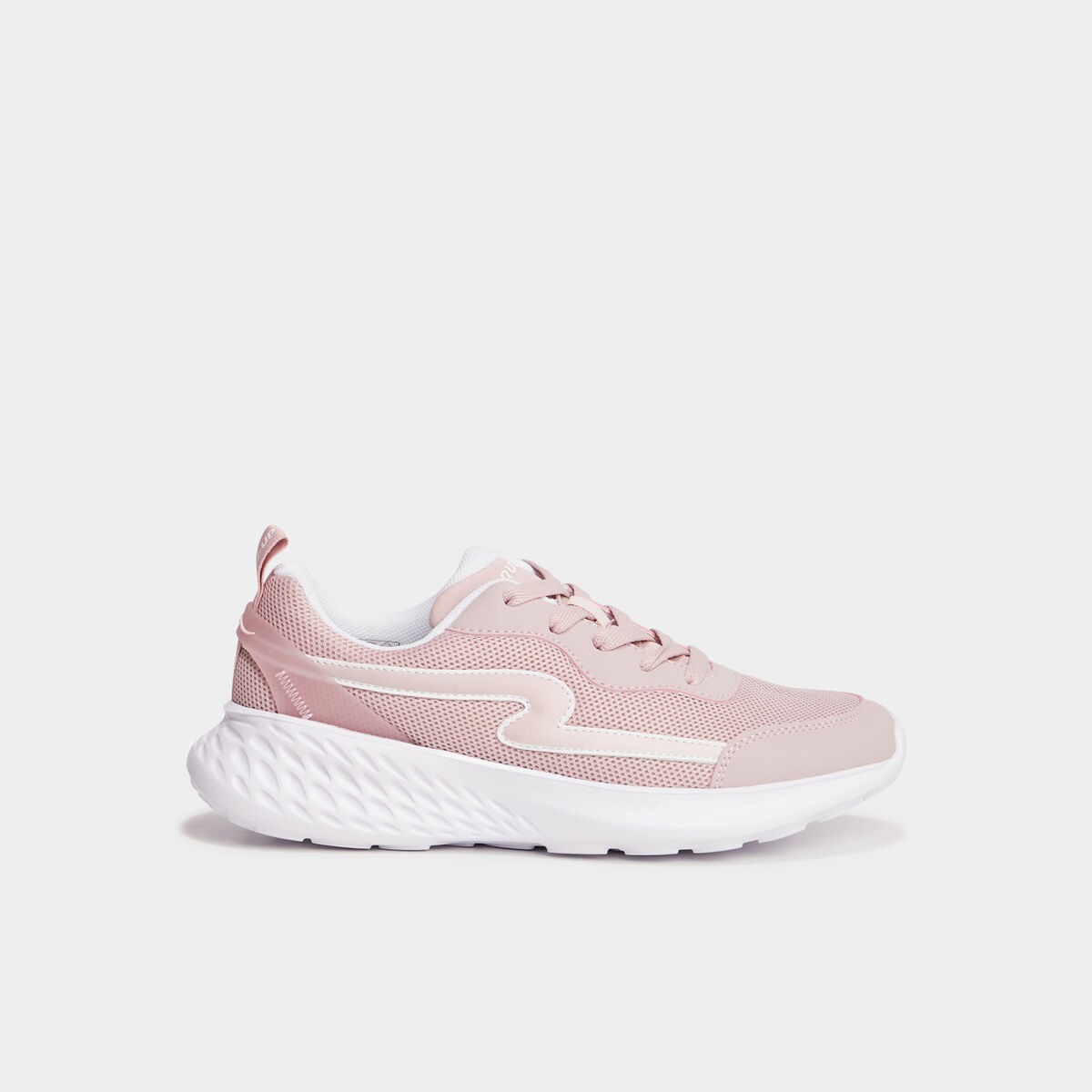 Baskets running à lacets Run-Up rose femme
