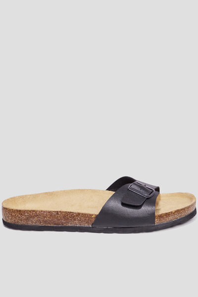 Mules avec boucles Goalitor noir homme