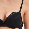 Soutien-gorge corbeille dentelle coques noir femme