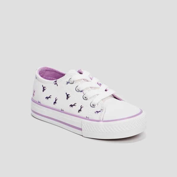 tennis en toile a lacets creeks blanc fille Tennis en toile à lacets Creeks blanc fille