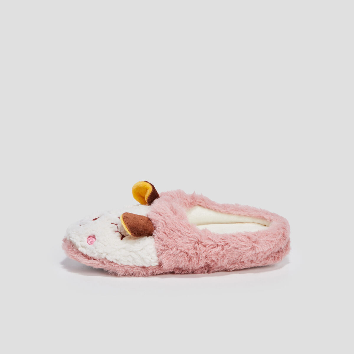 Chaussons mules blanc fille